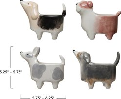 Storied Home Decorative Dolomite Dog Shaped Planter, Multicolor, Set of 4 slide 2 of 2