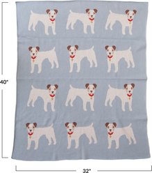 Storied Home Cotton Knit Baby Blanket with Dog Prints, Multicolor slide 2 of 2