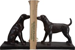 Storied Home 2-Piece Resin Dog Bookends Memorial Keepsake, Black