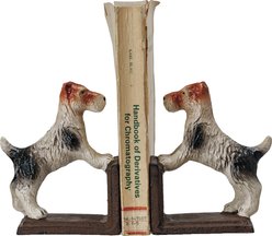 Storied Home Cast Metal Jack Russell Terrier Bookends Memorial Keepsake, Multicolor