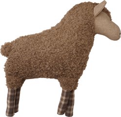 Storied Home Faux Sherpa Sheep Shaped Pillow, Brown