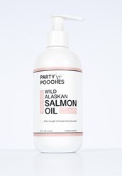 Party Pooches Wild Alaskan Salmon Oil Skin & Coat Supplement for Dogs, 8-fl oz bottle