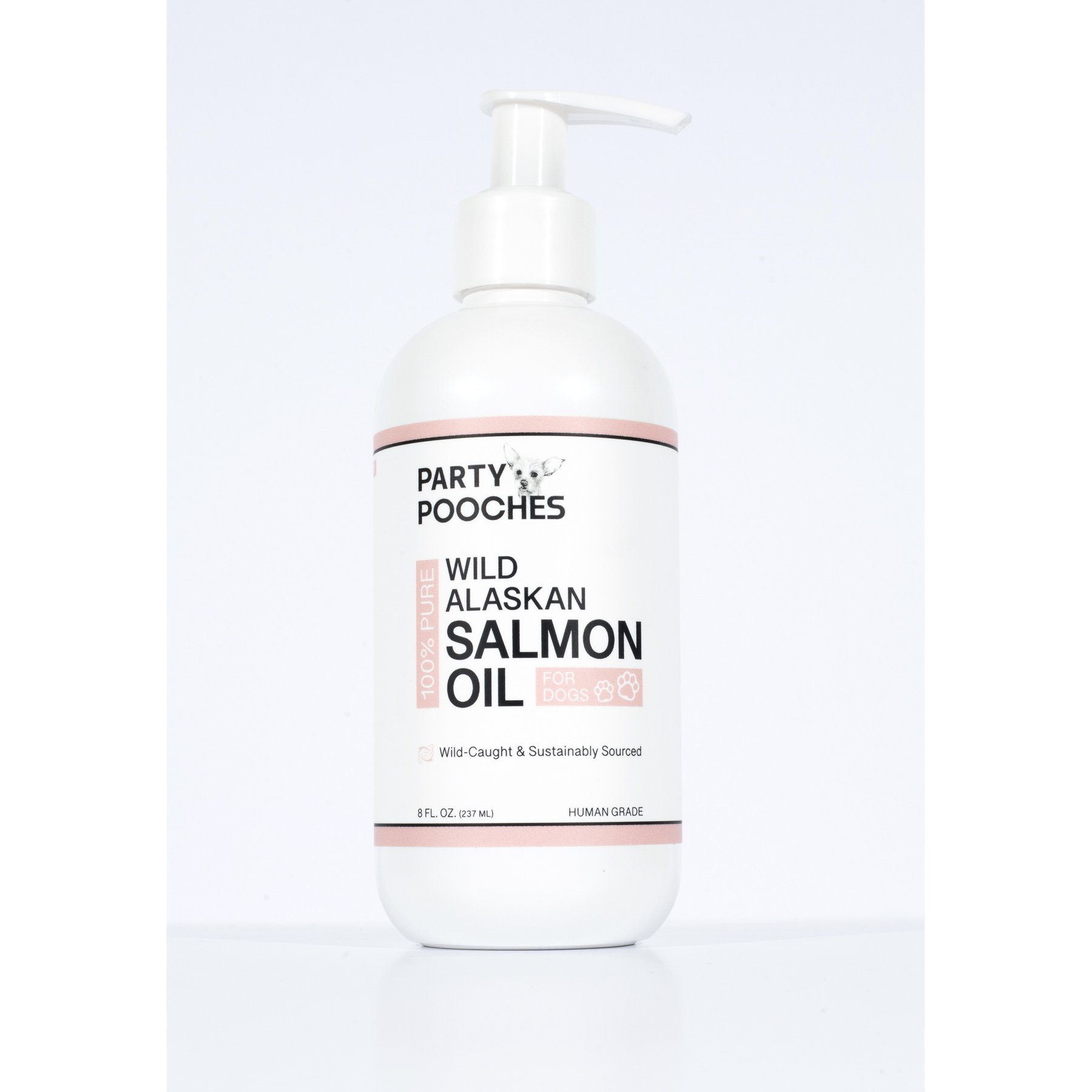 Party Pooches Wild Alaskan Salmon Oil Skin & Coat Supplement for Dogs, 8-fl oz bottle