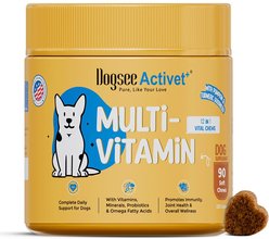 Dogsee Activet+ Multivitamin Chicken Flavor Supplement Chews for Dogs, 90 count