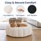 Show in main carousel: PawsPik 3-in-1 Convertible Plush Cave & Donut Bolster Dog & Cat Bed, Medium, Cream slide 2 of 9
