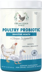 Fresh Eggs Daily Poultry Probiotics Balanced Mix Chicken & Duck Supplement, 16-oz jar