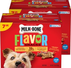 Milk-Bone Flavor Snacks Biscuit Crunchy Small Dog Treats, 14-lb bundle