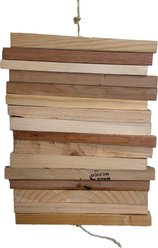 YML Rectangular Natural Bamboo Log Hanging Exercise Canary & Finch Toy