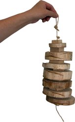 YML Mix Block Natural Bamboo Log Hanging Exercise Canary & Finch Toy