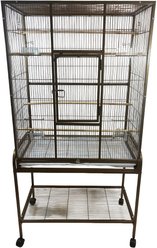 YML Flat Top Aviary Coated Steel Canary & Finch Cage, Antique Copper
