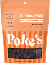 Poke's Peanut Butter & Banana Training Bites Dog Treats, 6-oz bag