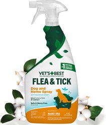 Vet's Best Flea & Tick Dog & Home Cotton Spice Scent Natural Spray for Dogs, 32-fl oz bottle