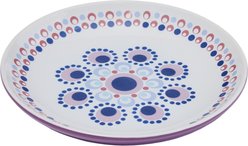 Frisco Kaleidoscope Pattern Non-skid Ceramic Cat Dish, Purple, 0.5 cup, 1 count