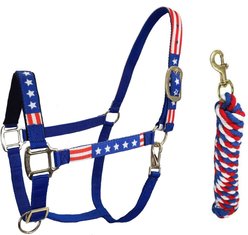 Derby Originals Patriotic Stars & Stripes Nylon Horse Halters, Full