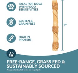 Wild EatsWater Buffalo Bully Tail Long Lasting Natural Single Source Protein Dog Chew Treats, Small: 0.28-lb bag, 4 count slide 2 of 5