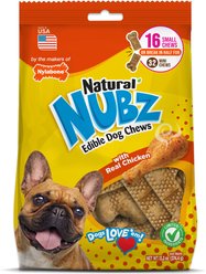 Nylabone Nubz Small Chicken Hard Dog Chew Treats, 16 count