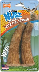 Nylabone Nubz Large Wild Antler Venison Hard Dog Chew Treats, 2 count slide 1 of 9