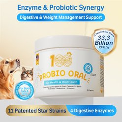 X100BEST Probio Oral 33.3B CFU Gut & Oral Health Support Supplement for Dogs, 80 count slide 2 of 8