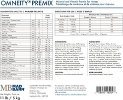 Mad Barn Omneity Premix All-In-One Multi-Purpose Powder Horse Vitamin & Mineral Supplement, 55-lb bucket slide 2 of 7