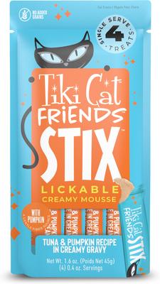 TIKI CAT Friends Stix Grain-Free Tuna & Pumpkin Flavor Lickable
