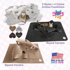 SnugglyCat Luxe Ripple Rug Cat Activity Play Mat, Black slide 2 of 3