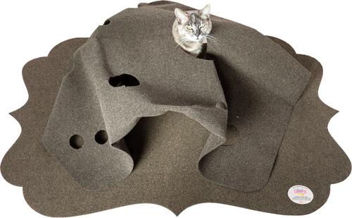 SNUGGLYCAT Luxe Ripple Rug Cat Activity Play Mat, Mocha - Chewy.com
