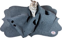 SnugglyCat Luxe Ripple Rug Cat Activity Play Mat, Black