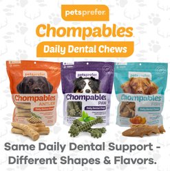 PetsPrefer Chompables Fish Shaped Pumpkin Dental Dog Chew Treats, 27.09-oz pouch, 24 count slide 2 of 7
