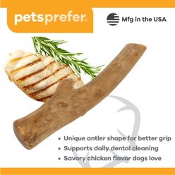 PetsPrefer Chompables Antler Shaped Chicken Dental Dog Chew Treats, 41.8-oz pouch, 24 count slide 2 of 7
