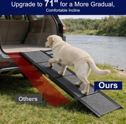 AIPERRO Aluminum Non-slip surface Foldable Dog Car Ramp, Black slide 2 of 9
