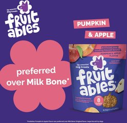 Fruitables Baked Grain-Free Pumpkin & Apple Crunchy Dog Treats, 32-oz bag slide 2 of 9