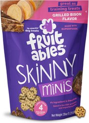 Fruitables Skinny Minis Grain-Free Grilled Bison Soft & Chewy Dog Treats, 20-oz bag