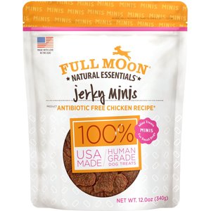Full Moon Essentials Grain-Free Chicken Jerky Dog Treats, 12-oz bag