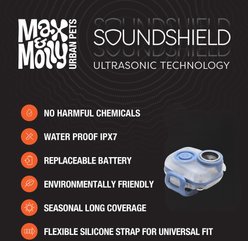 Max & Molly Soundshield Mini Ultrasonic Flea & Tick Repellent Collar Tag for Dogs & Cats, Ocean slide 2 of 7