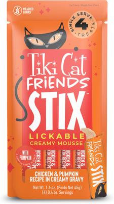 TIKI CAT Friends Stix Grain-Free Chicken & Pumpkin Flavor Lickable