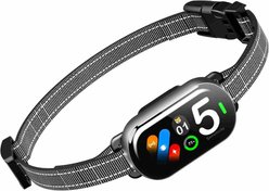 Hoistspark Smart IP67 Waterproof Automatic Training Dog Bark Collar, Black