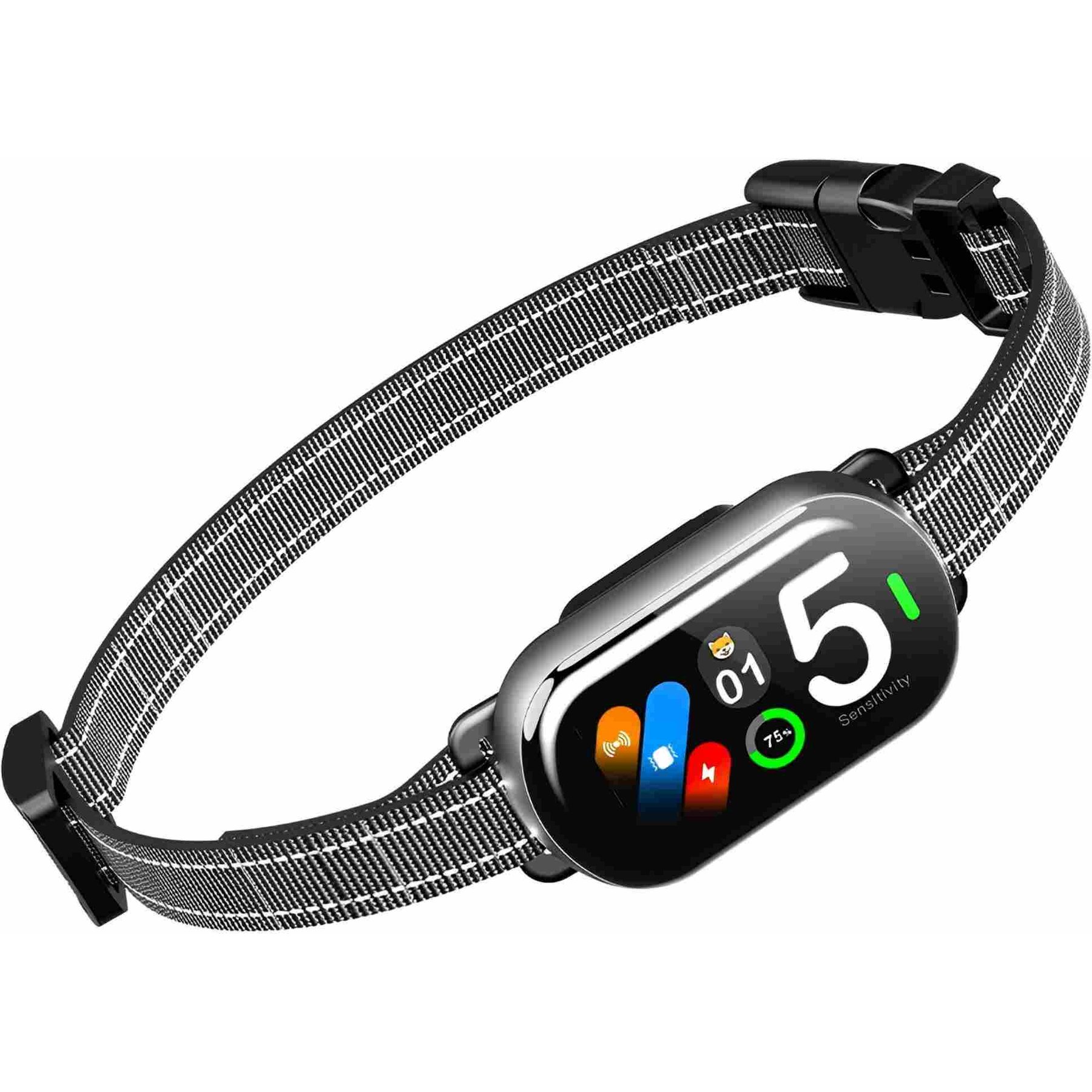 Hoistspark Smart IP67 Waterproof Automatic Training Dog Bark Collar, Black