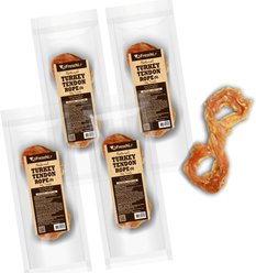 AFreschi Turkey Tendon Rope Small Natural Dog Chew Treat, 4 count