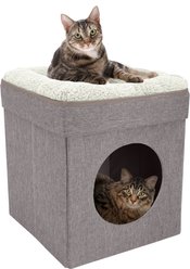 Kitty City Novelty Bolster Cat Bed, Large, Tan