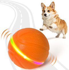 Niubya Smart Bounce Motion Activated 2 Mode Interactive Dog Toy, Orange