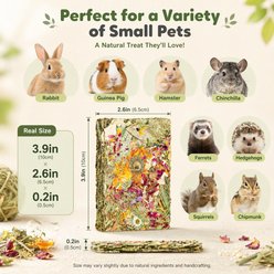 FurriHop Timothy Hay Chips with Herbal Flowers Rabbit Chew Toys, 12 count slide 2 of 6