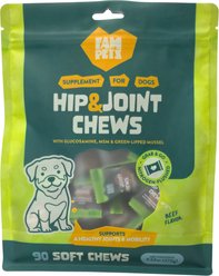 FAM Pets Hip & Joint Glucosamine, MSM & Green-Lipped Mussel Soft Chews Supplement for Dogs, 90 count