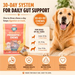 FAM Pets Probiotic+ Pumpkin, Ginger & Digestive Enzymes Soft Chews Supplement for Dogs, 30 count slide 2 of 7