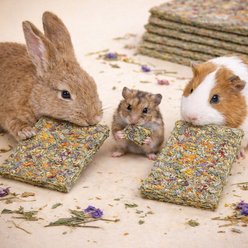 FurriHop Timothy Hay Chips with Herbal Flowers Rabbit Chew Toys, 12 count