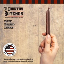 The Country Butcher Gluten-Free Beef Blend Links 7 to 8-in Soft & Chewy Dog Treats, 4-oz bag, 5 count slide 2 of 5