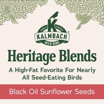 Show full view: Kalmbach Feeds Heritage Seeds Black Oil Sunflower Seeds Wild Bird Food Red, 20-lb bag slide 6 of 7