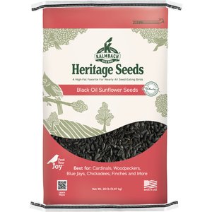 Kalmbach Feeds Heritage Seeds Black Oil Sunflower Seeds Wild Bird Food Red, 20-lb bag