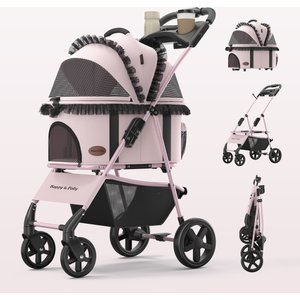 PET GEAR Happy trails No-Zip Pet Stroller, Sapphire - Chewy.com