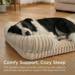 HOMAGICO Waterproof Orthopedic Novelty Furniture Style Sofa Dog Couch Bed with Removable Cover, Non-Slip Bottom & Egg-Crate Foam, Brown, Large slide 2 of 6