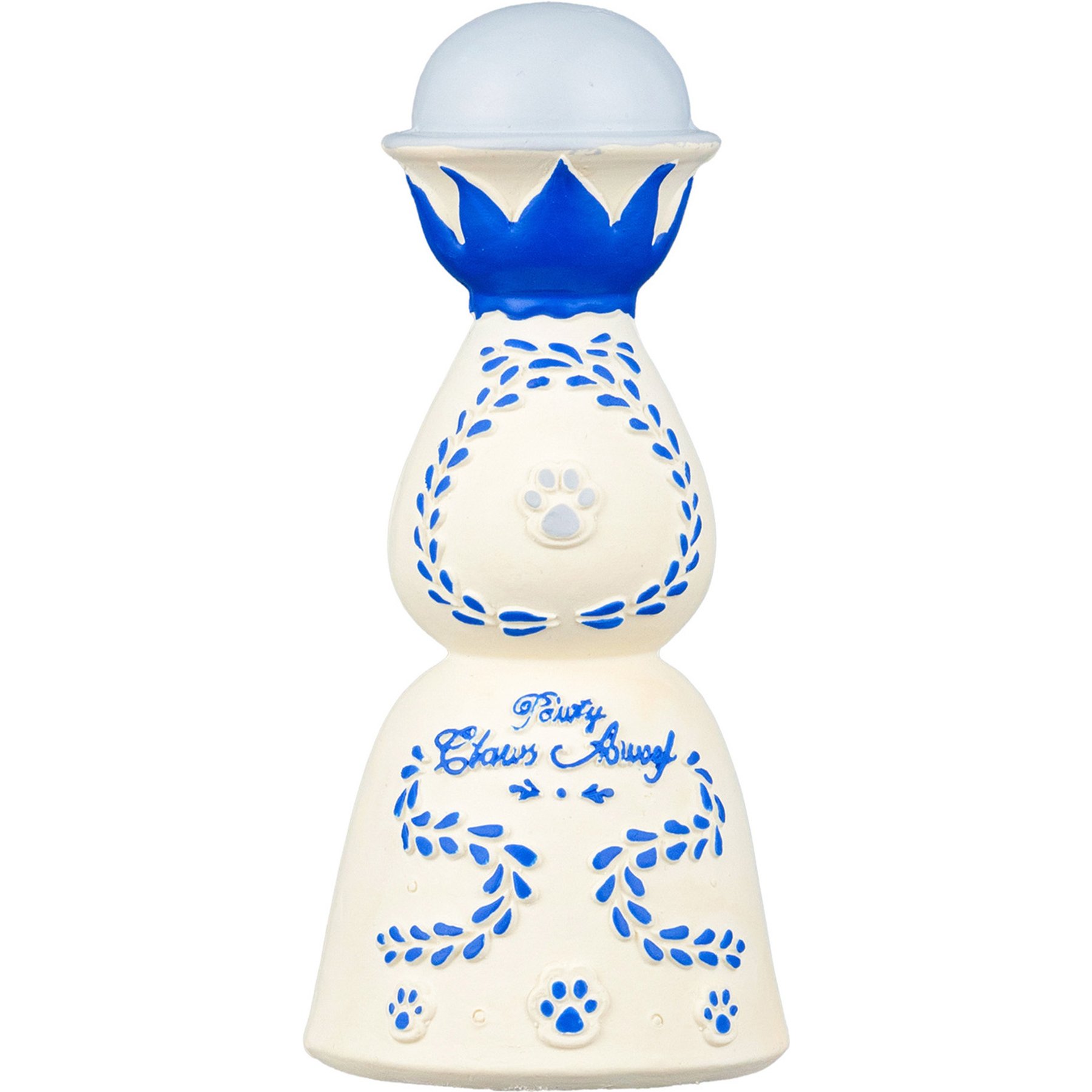 PAWTY TOYS Claws Awoof Latex Rubber Squeaky Dog Toy, White, Small/Medium